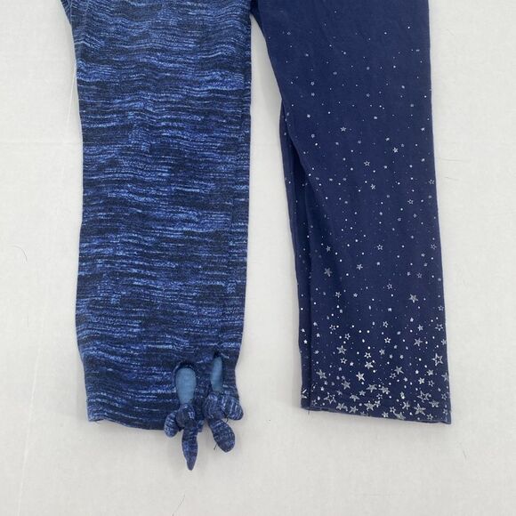 Old navy cropped leggings blue space dye size m 8 girls tie bottom - Picture 2 of 3